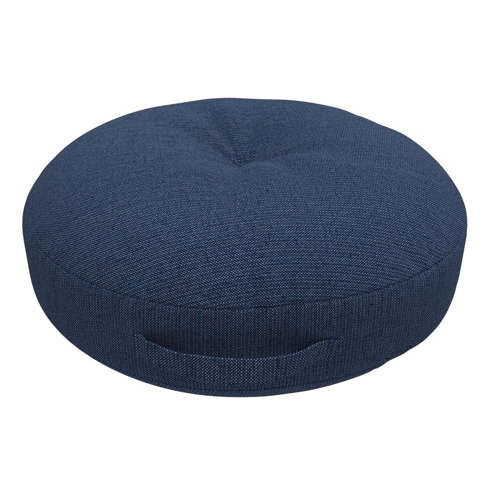 image 1 of Covers&All Sunbrella Round Seat Cushion with Handle, Plush Outdoor Pillows and Chair Cushions, 24 x 5, Spectrum Indigo