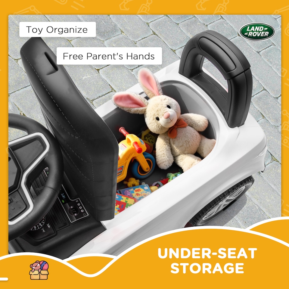 image 1 of AIYAPLAY Land Rover Licensed Ride on Car for Toddlers 18-36 Months, White