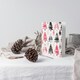 image 3 of Pink Grey Scottish Tartan Pattern Trees Modern Blank For Him Or Her Art Christmas Card