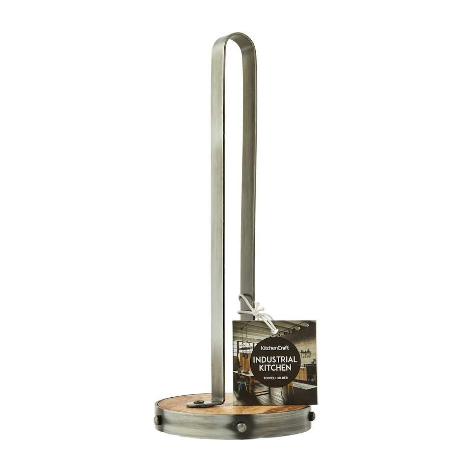 image 1 of KitchenCraft Kitchen Roll Holder Brown Metal