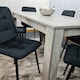 image 8 of Modern Stone Grey Effect Dining Table Set With 6 Velvet Chairs Dining Room Furniture Set | Grey | One Size | 7