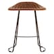 image 4 of Interiors by Premier Light Brown Leather And Iron Stool