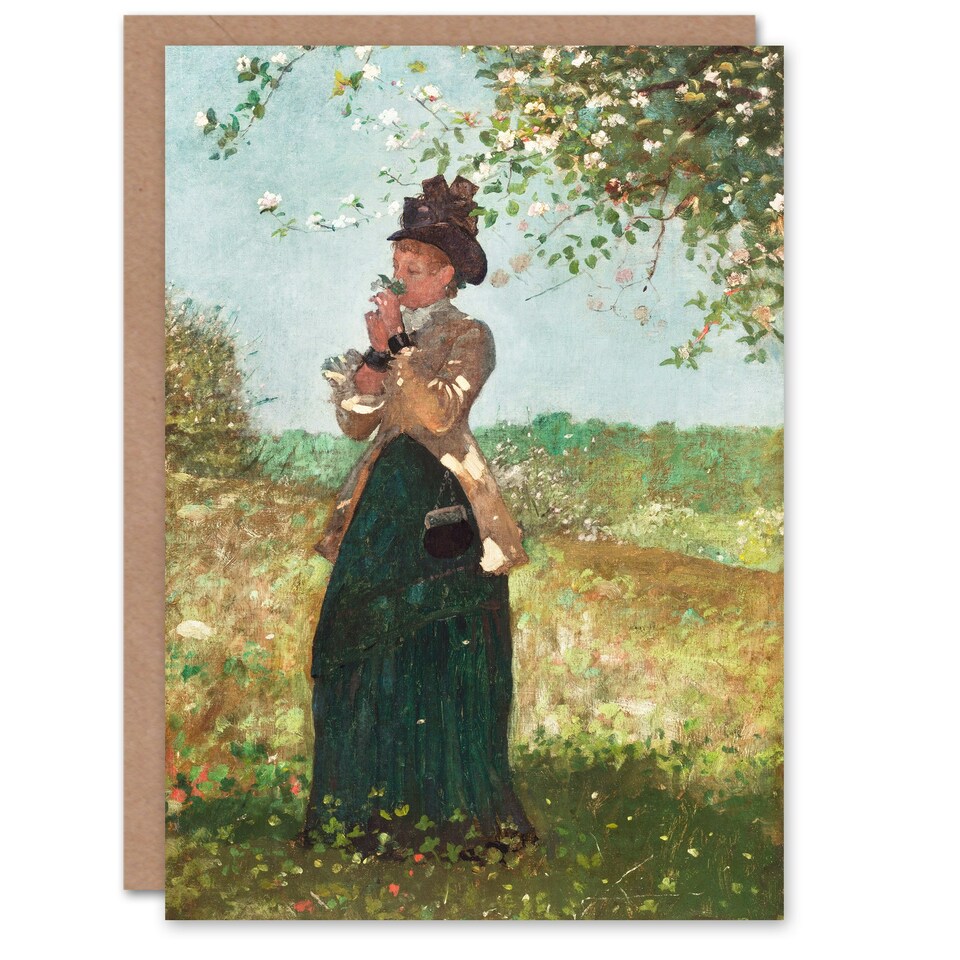 image 1 of Winslow Homer Art Card The Yellow Jacket Portrait Painting
