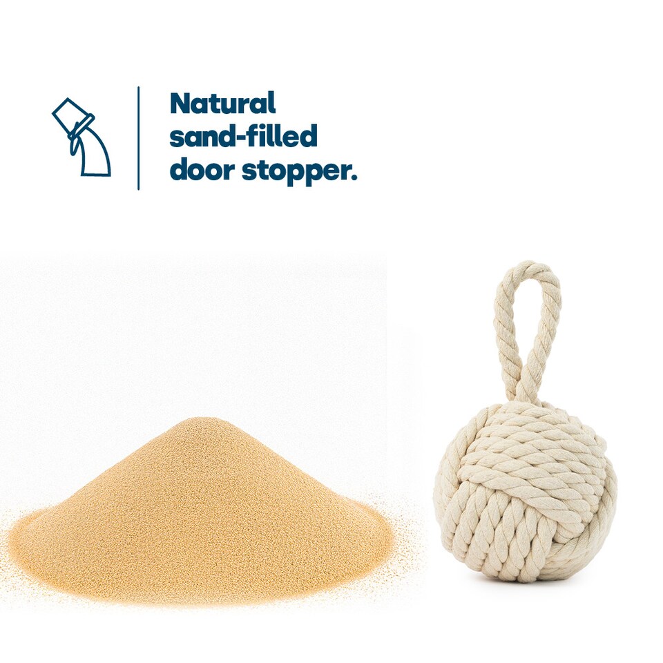 image 1 of Weighted Door Stopper Ropy Knot