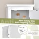 image 8 of COSTWAY 5-Tier Bathroom Tall Cabinet Storage Organizer Cupboard White
