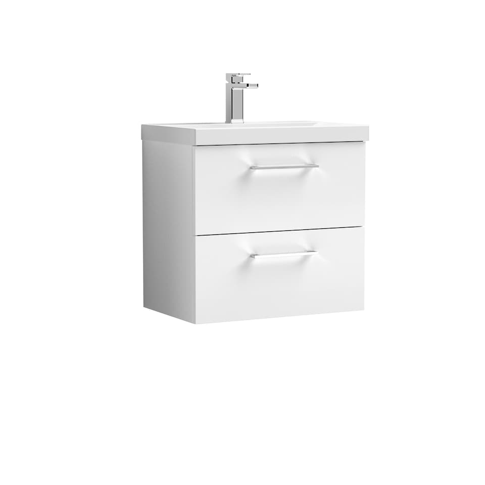 image 1 of Balterley Contemporary Bathroom 2 Soft Close Drawer & Thin-Edge Vanity Unit Basin - Basin | White | Gloss White