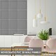 image 2 of NOVECRAFTO Decorative 3D Wall Panels (50cm x 50cm) 3D Fluted Line Design PVC Cladding Panel | Grey | Matte Grey | M | 6