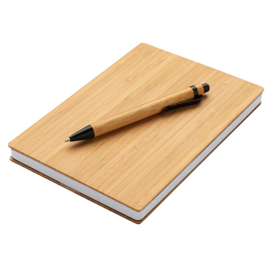 image 1 of XD Collection Bamboo A5 Notebook & Pen Set - Brown - One Size