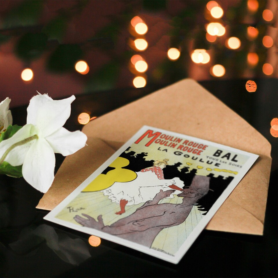 image 1 of Toulouse Lautrec Art Card Moulin Rouge La Goulue