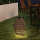 image 8 of Outsunny Rattan Solar Lamp, Auto OnOff Garden Lantern, Dark Brown | Brown