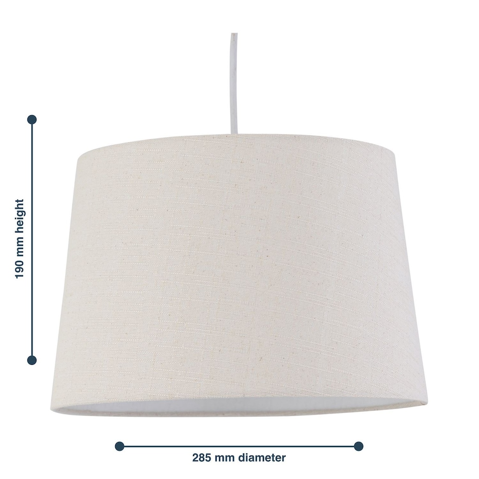 image 1 of Zoey - Natural Linen Easy Fit Pendant or Lamp Shade | Brown | Medium | 1