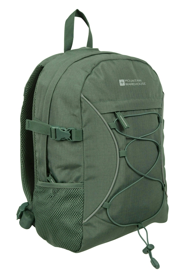 image 1 of Mountain Warehouse Bolt 18L Backpack Rucksack Padded Straps Multi Pocket Day Bag | Green | Pale Green