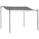 image 1 of Outsunny 3 x 3m Pergola Gazebo Metal Frame Elegant Scrolling WeatherResistant Canopy Sun Rain Shade Garden Outdoor Shelter, Grey