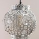 image 2 of ValueLights Bazaar Moroccan Silver Lamp Shade Acrylic Droplets Silver