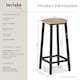 image 6 of 2 Bar stools Corby | Brown | industrial wood light, oak Sonoma | 32 x 32 x 66 cm | 2
