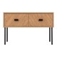 image 3 of Leon 2 Drawer Coffee Table - L49.5 x W100 x H46 cm - Medium Oak Effect Brown