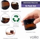 image 4 of Cosmetic Amber Glass Jar Set - UV Protection for Powder, Lotion and Cream