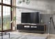 image 5 of TV Unit Sideboard Cabinet Storage Cabinet Oak Black Industrial Media Console 200cm