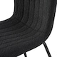 image 6 of Set of 4 Teddy Faux Fur Stitched Design Dining Chairs Black Bella by MCC