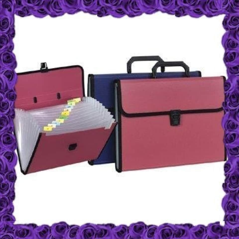 image 1 of Just stationery 13 pockets A4 expanding file - assorted colors x 1 single folder