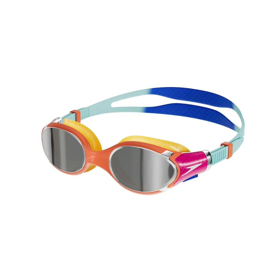image 1 of Speedo Childrens/Kids Biofuse 2.0 2024 Mirror Swimming Goggles - Pink/Blue/Orange - One Size