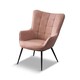 image 1 of Vera Fabric Occasional Living Room Modern Accent Chair (Pink)