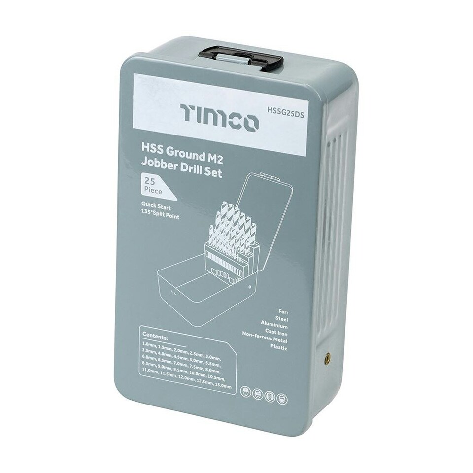 image 1 of Timco - Ground Jobber Drills Set - HSS (Size 25pcs - 25 Pieces)