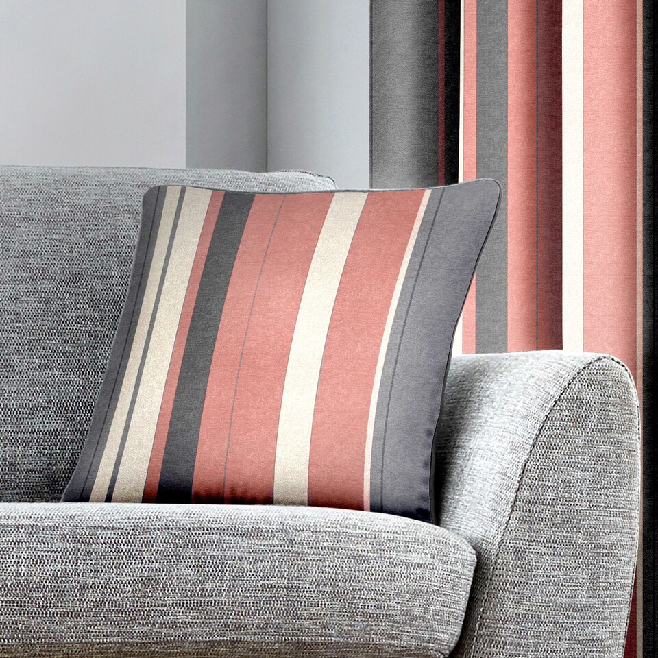 image 1 of Fusion Whitworth Stripe Cushion Cover Blush