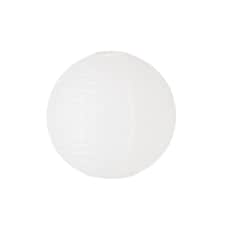 ValueLights Isla White Paper Globe Ceiling 30cm Lamp Shade | White