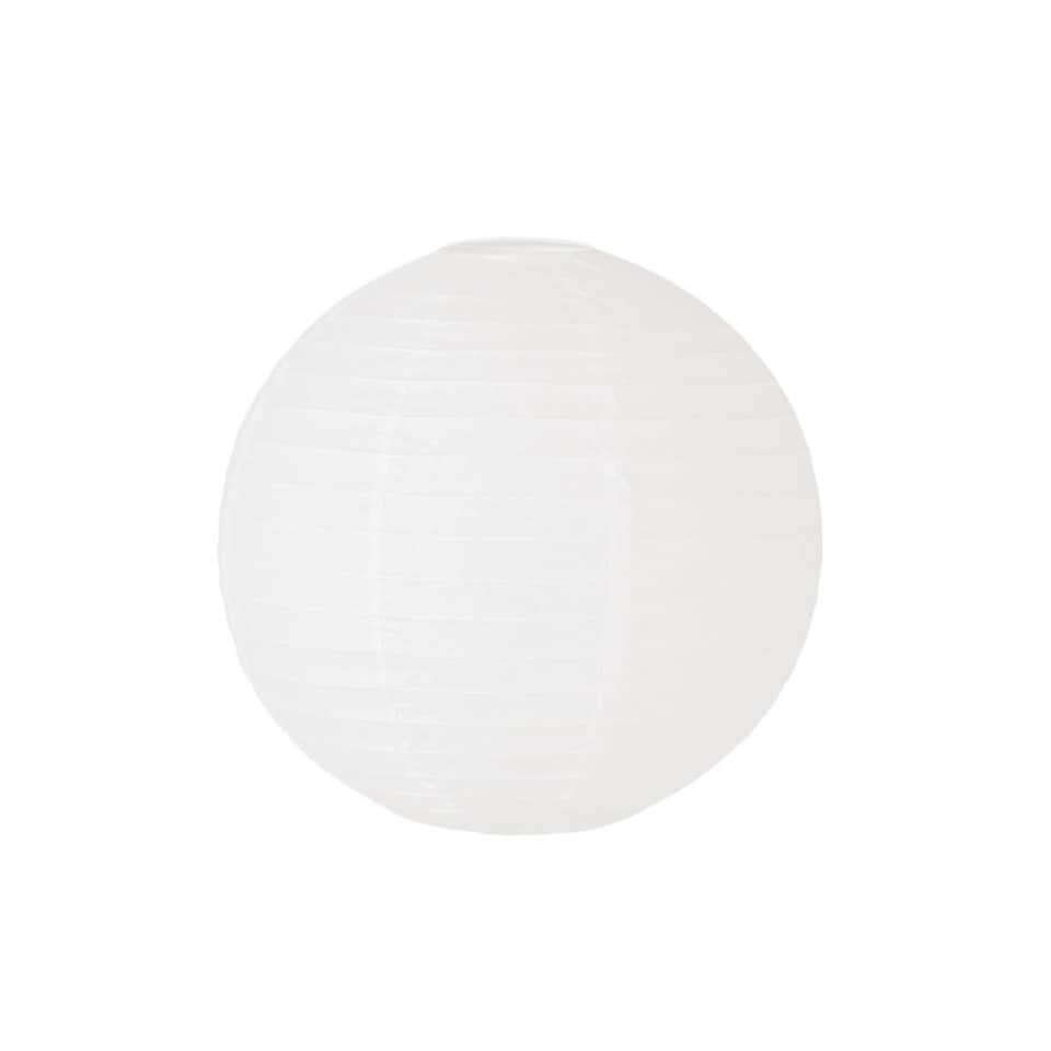 image 1 of ValueLights Isla White Paper Globe Ceiling 30cm Lamp Shade | White