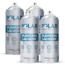 Polar Flawless Lacquer Spray Satin Finish Durable & Protective Topcoat | Clear | Clear Satin | 400 ml | 4