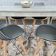 image 9 of Dining Table And 4 Chairs Grey Round Table With 4 Grey Chairs Dining Room Furniture | Grey | One Size | 5