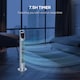 image 7 of HOMCOM 31 Oscillating Tower Fan with Remote Control, 7.5H Timer, 3 Speed 3 Modes, Electric Floor Standing Cooling Fan for Home Bedroom Office, Silver