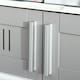 image 8 of kleankin Bathroom Mirror Cabinet Wall Mount Storage Unit Double Doors, Grey