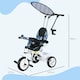 image 5 of HOMCOM Trike, 6 in 1 Tricycle for Kids, Baby Trike with Push Handle, Removable Canopy, 5-Point Seat Harness, Storage Basket, for 18Months -5 Years, Blue