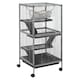 image 1 of PawHut Rolling Small Animal Cage for Chinchillas Ferrets Kittens W/ Ramp Silver