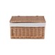 image 3 of Light Steamed Cotton Lined Wicker Storage Basket Brown | Brown | S
