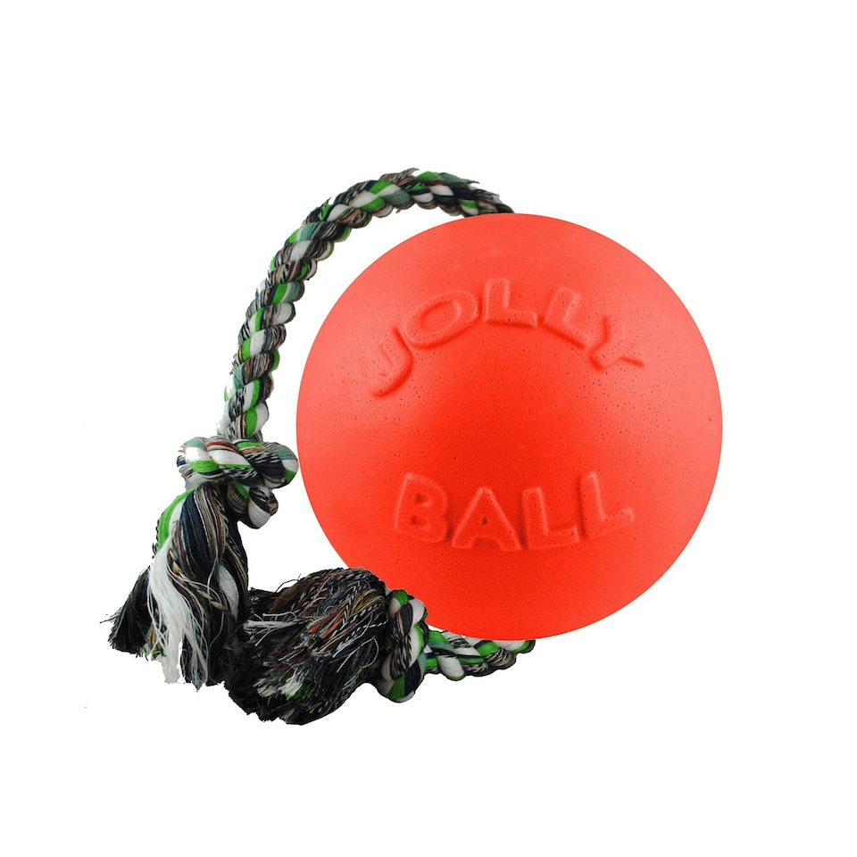 Jolly Pets Romp-N-Roll Dog Ball - Orange - 6in