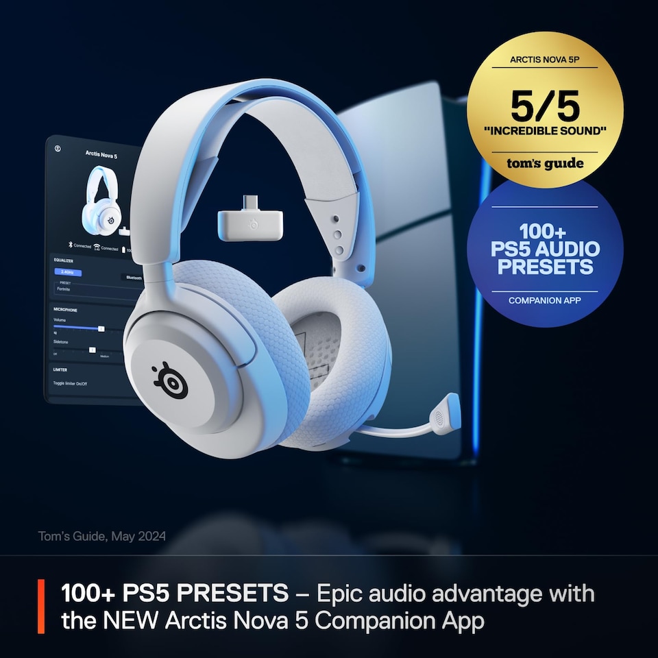 STEELSERIES ARCTIS NOVA 5P WIRELESS 61674 WHITE - Tesco Groceries