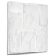 image 1 of NOVECRAFTO 3D Geometric Wall Panels – Matt White Squares Design – 6 PVC Sheets – 1.5m² (16.15sqft) – Interior Cladding Wall Tile Effect | White
