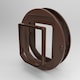 image 3 of Cat Mate Cat Flap Adapter Kit for Walls and Glass Panels – Brown (361B)