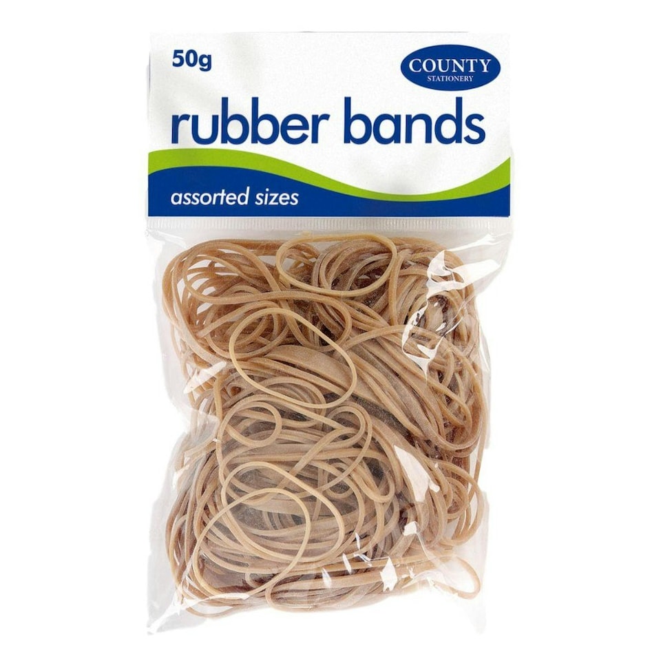 image 1 of Rubber Bands - Assorted Sizes - 50g Pack