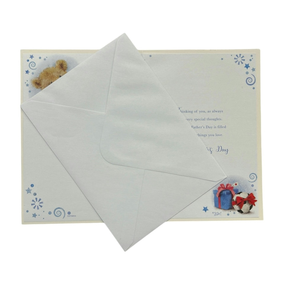 image 1 of Especially For You Teddy Playing Football Design Father's Day Card