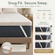 image 7 of 2 inch - 5cm Memory Foam Mattress Topper for Small Double Bed With Removable and Washabel Bamboo Zip Cover and Elastic Strap