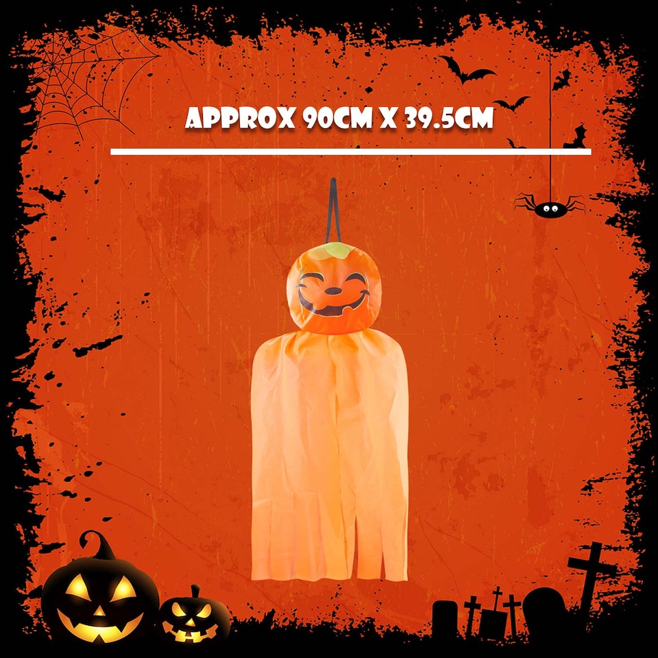 image 1 of vfm-estore Hanging Pumpkin Halloween Decoration, 90 x 39.5 cm