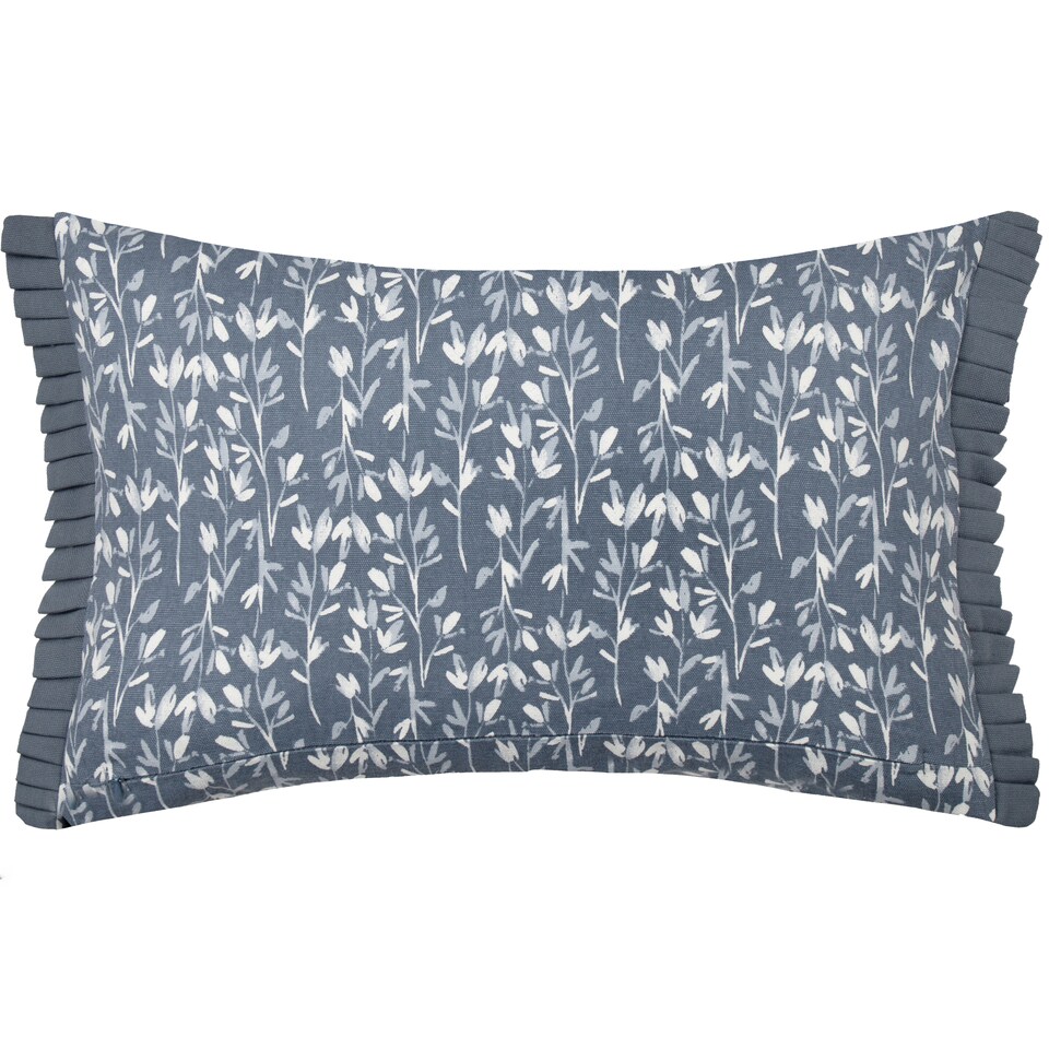 image 1 of Wylder Belle Cotton Cushion, French Blue, 30 x 50cm