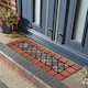 image 2 of Nicoman Rubber Elegant Red Tile Narrow Doormat - 75x25cm | Red | Single Mat