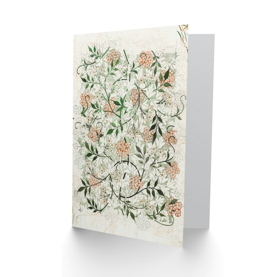 image 1 of William Morris Art Card Wild Jasmine Floral Pattern