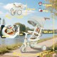 image 7 of AIYAPLAY 5 in 1 Foldable Kids Trike, Toddler Tricycle for 1-3 Years, Cream White