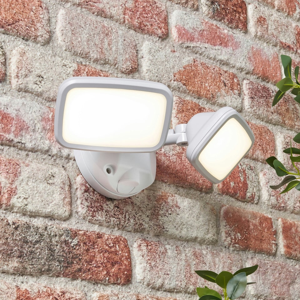 image 1 of BHS Twin Wilson Outdoor Flood Light, White